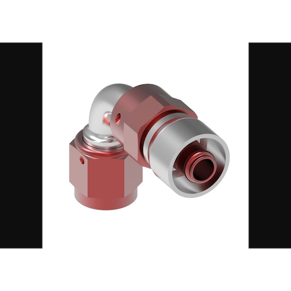 -12 AN Hose, 90 Degree, Aluminum, Single